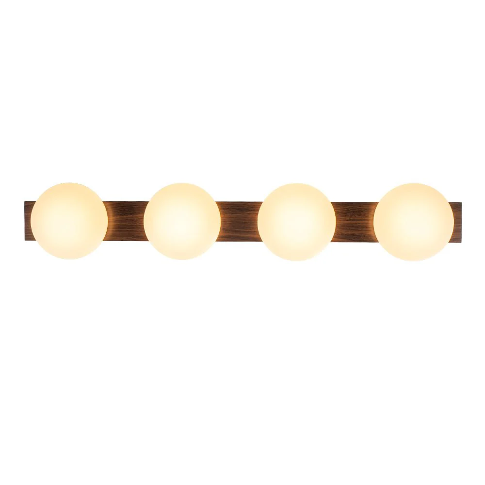 (OpenBox) Dimmable LED Walnut Wood Grain Linear Island Chandelier - Image 16