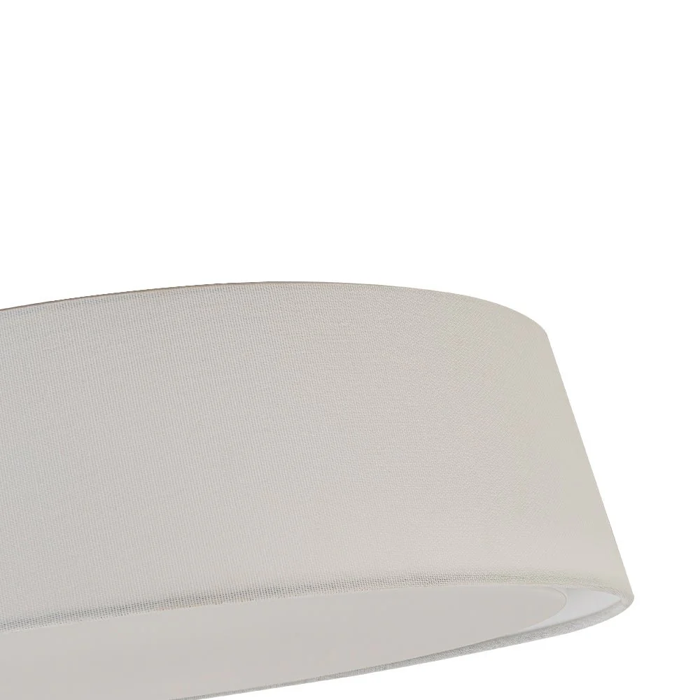 Dimmable LED White Fabric Milky Glass Drum Ceiling Light - Image 13