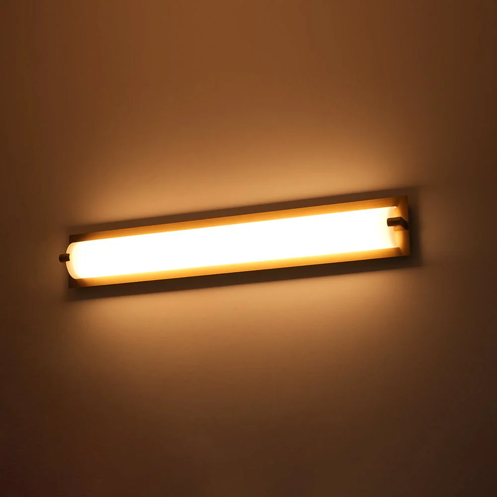 Dimmable LED Wide Linear Frosted Glass Tube Vanity Wall Lamp - Image 11