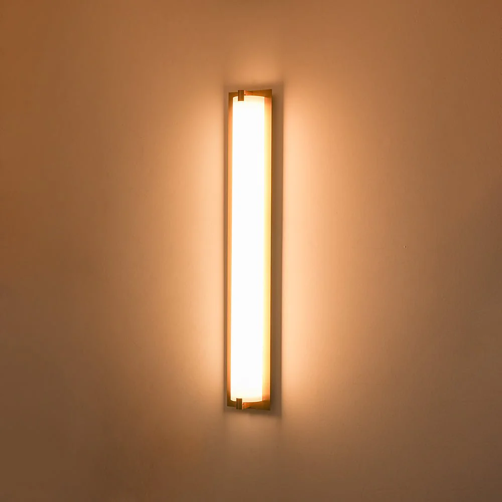 Dimmable LED Wide Linear Frosted Glass Tube Vanity Wall Lamp - Image 12