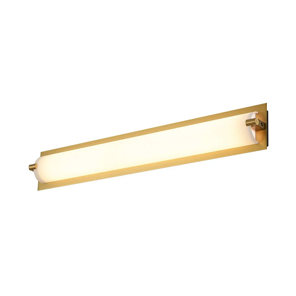 Dimmable LED Wide Linear Frosted Glass Tube Vanity Wall Lamp - Image 6
