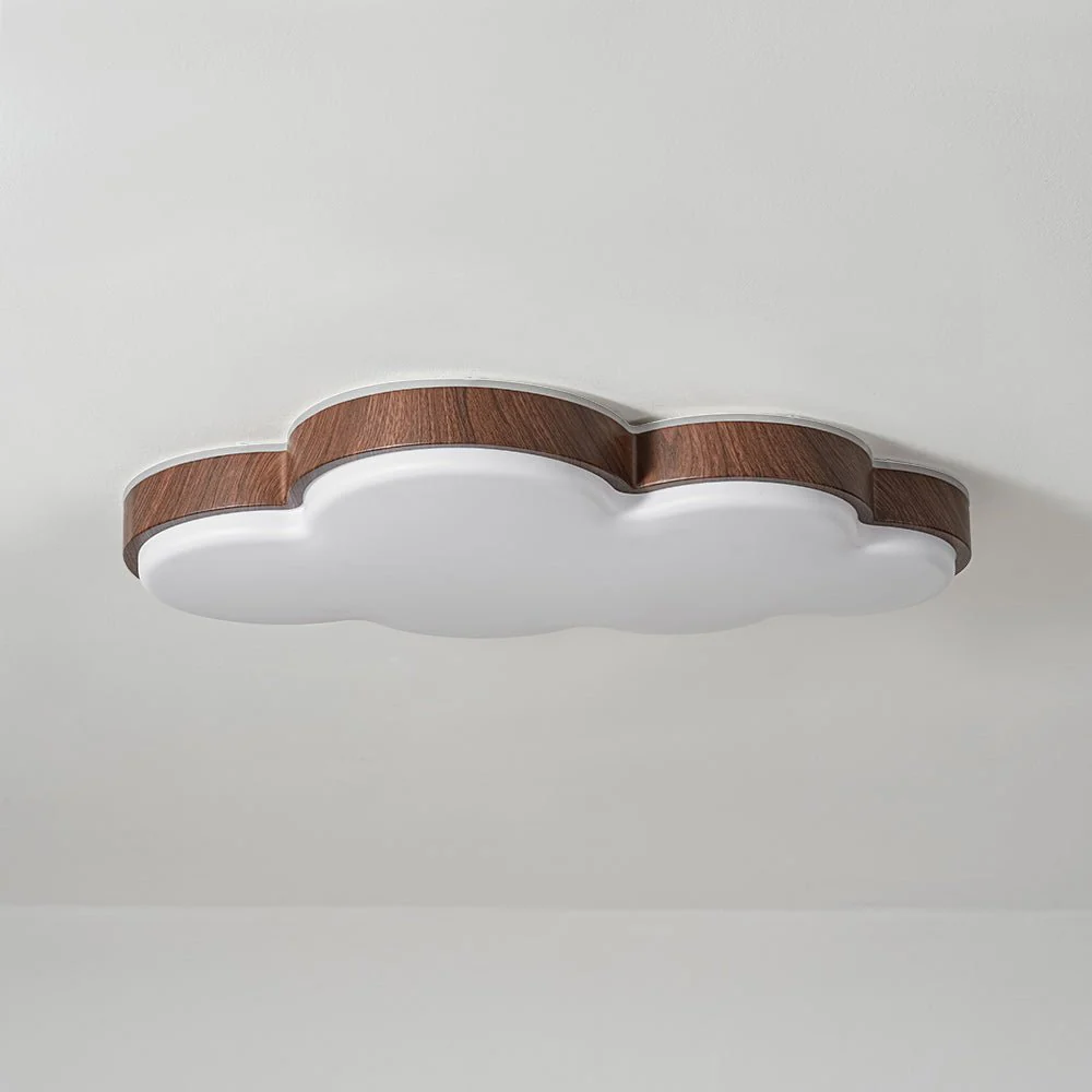 Dimmable LED Wood Accented Cloud Kids Ceiling Light - Image 10