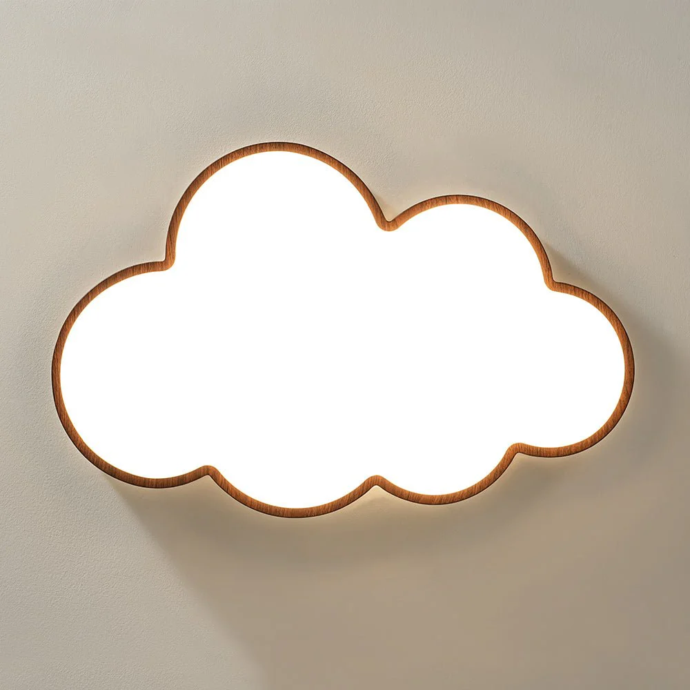 Dimmable LED Wood Accented Cloud Kids Ceiling Light - Image 12