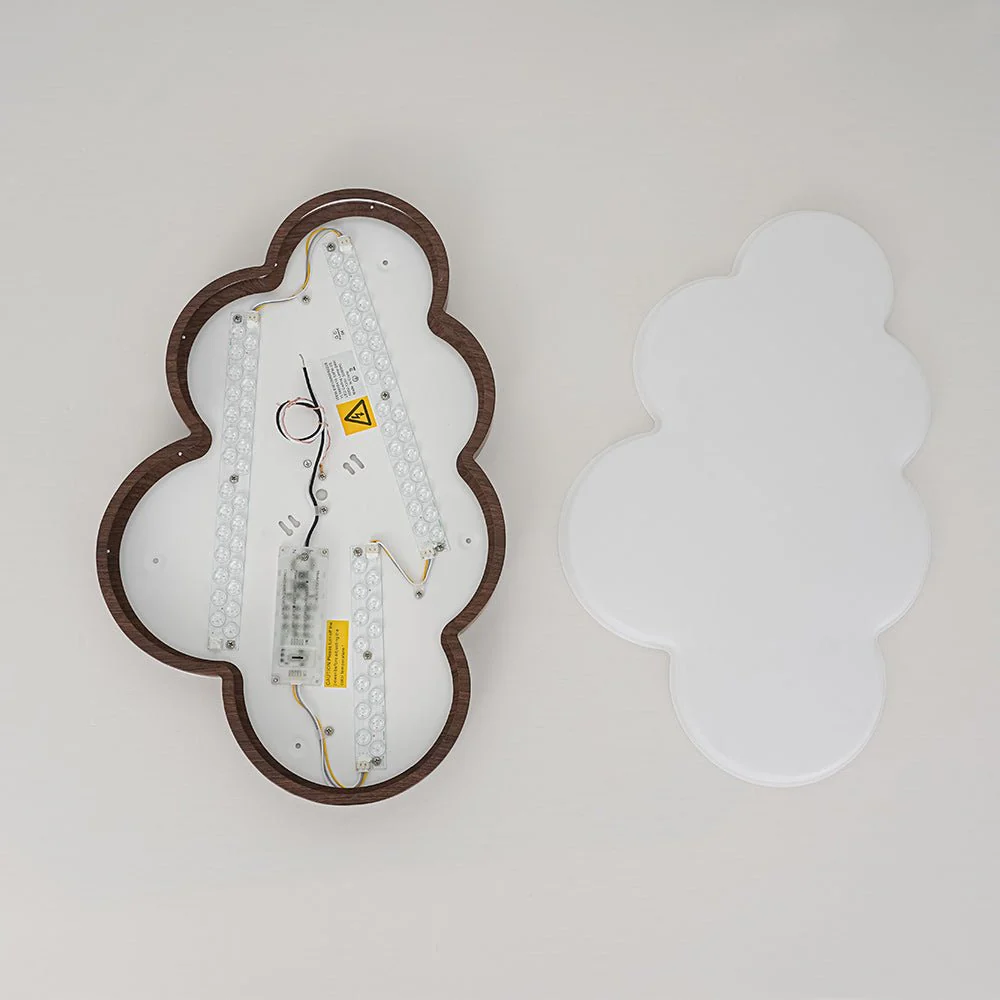 Dimmable LED Wood Accented Cloud Kids Ceiling Light - Image 16