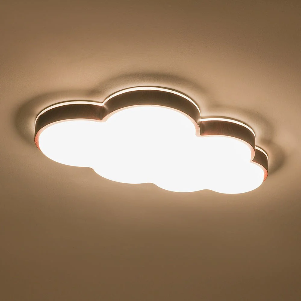Dimmable LED Wood Accented Cloud Kids Ceiling Light - Image 19