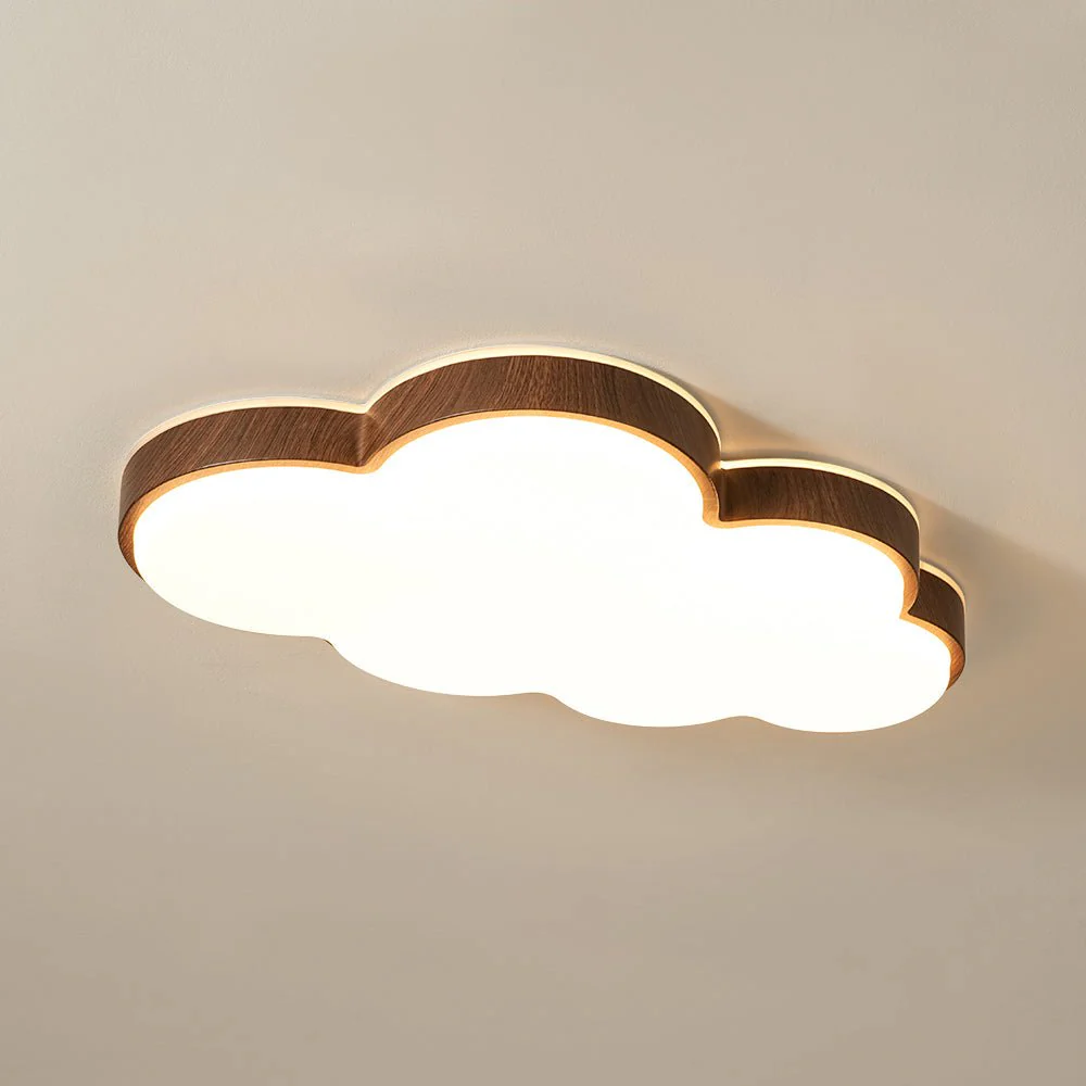 Dimmable LED Wood Accented Cloud Kids Ceiling Light - Image 6