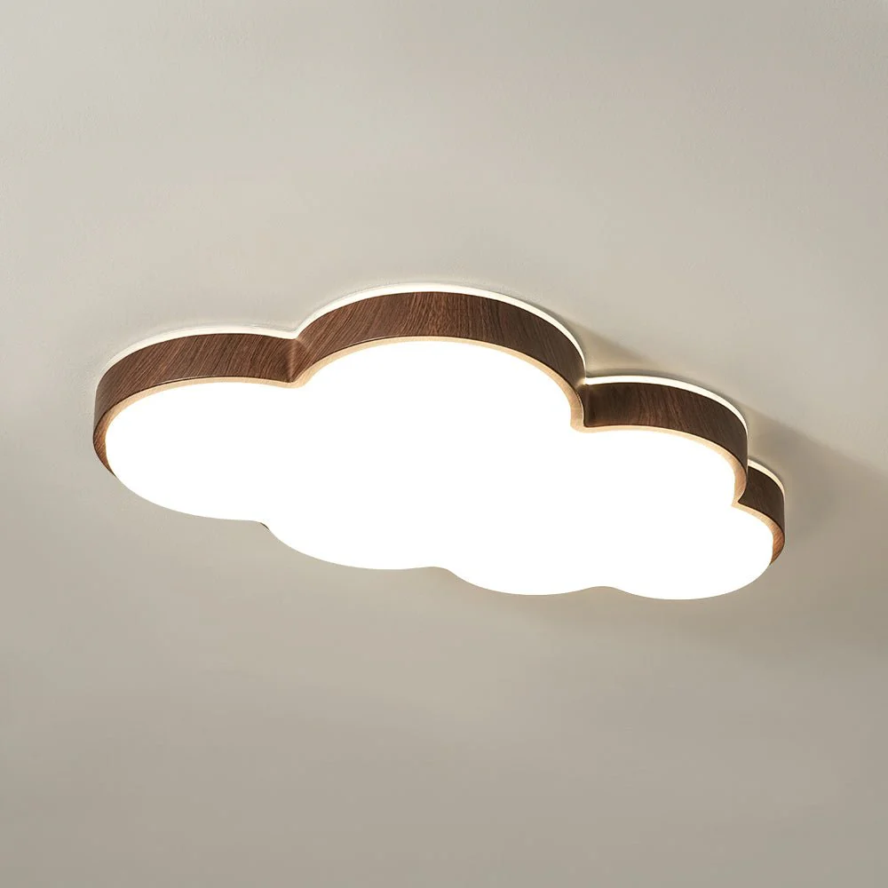 Dimmable LED Wood Accented Cloud Kids Ceiling Light - Image 7