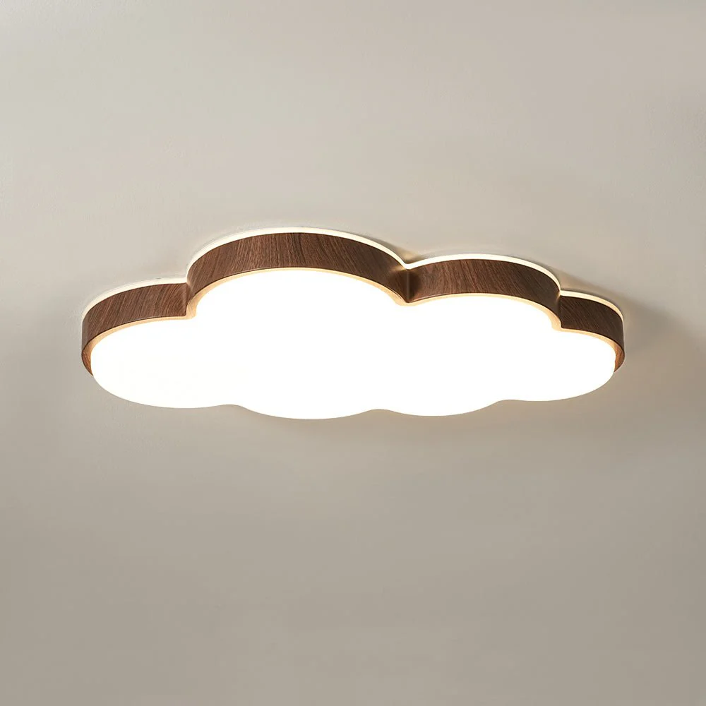 Dimmable LED Wood Accented Cloud Kids Ceiling Light - Image 9