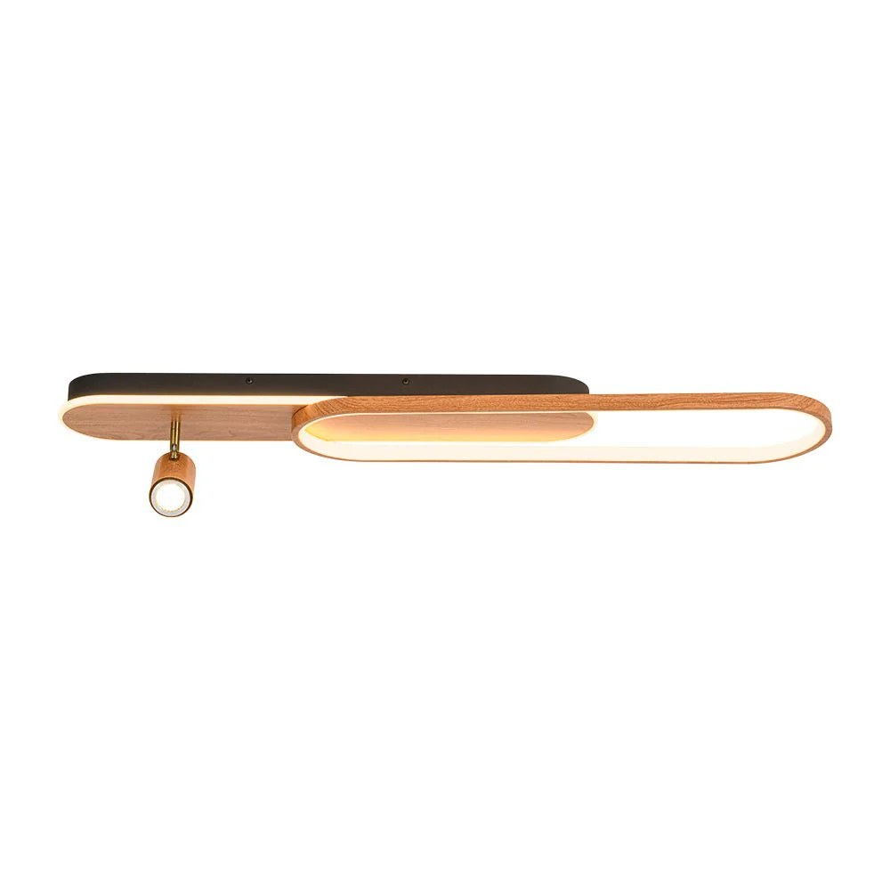 Dimmable LED Wood Linear Oval Semi Flush Adjustable Spotlight - Image 20