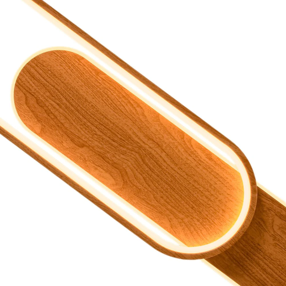 Dimmable LED Wood Linear Oval Semi Flush Adjustable Spotlight - Image 26