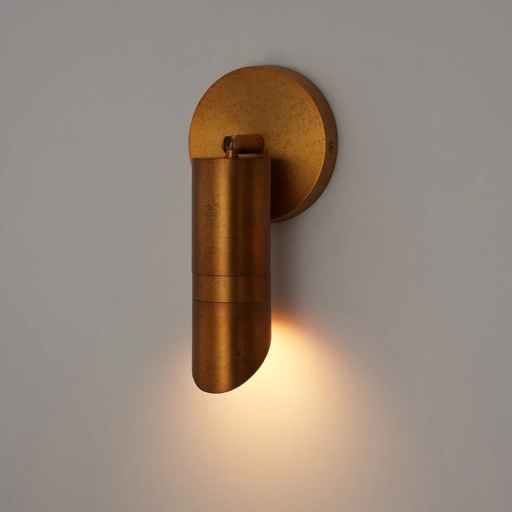 Distressed Brass Adjustable Dimmable LED Single Spotlight - Image 11