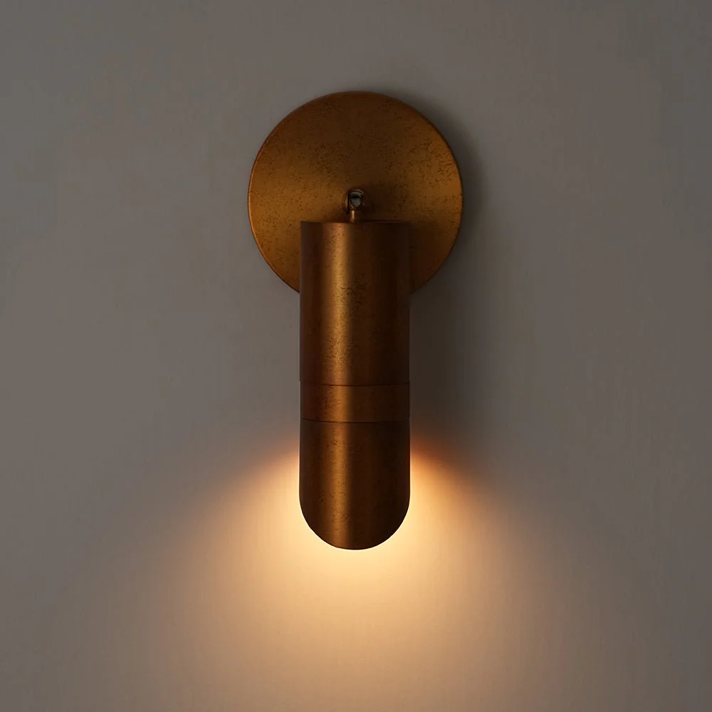 Distressed Brass Adjustable Dimmable LED Single Spotlight - Image 12