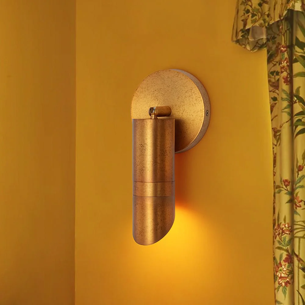 Distressed Brass Adjustable Dimmable LED Single Spotlight - Image 2