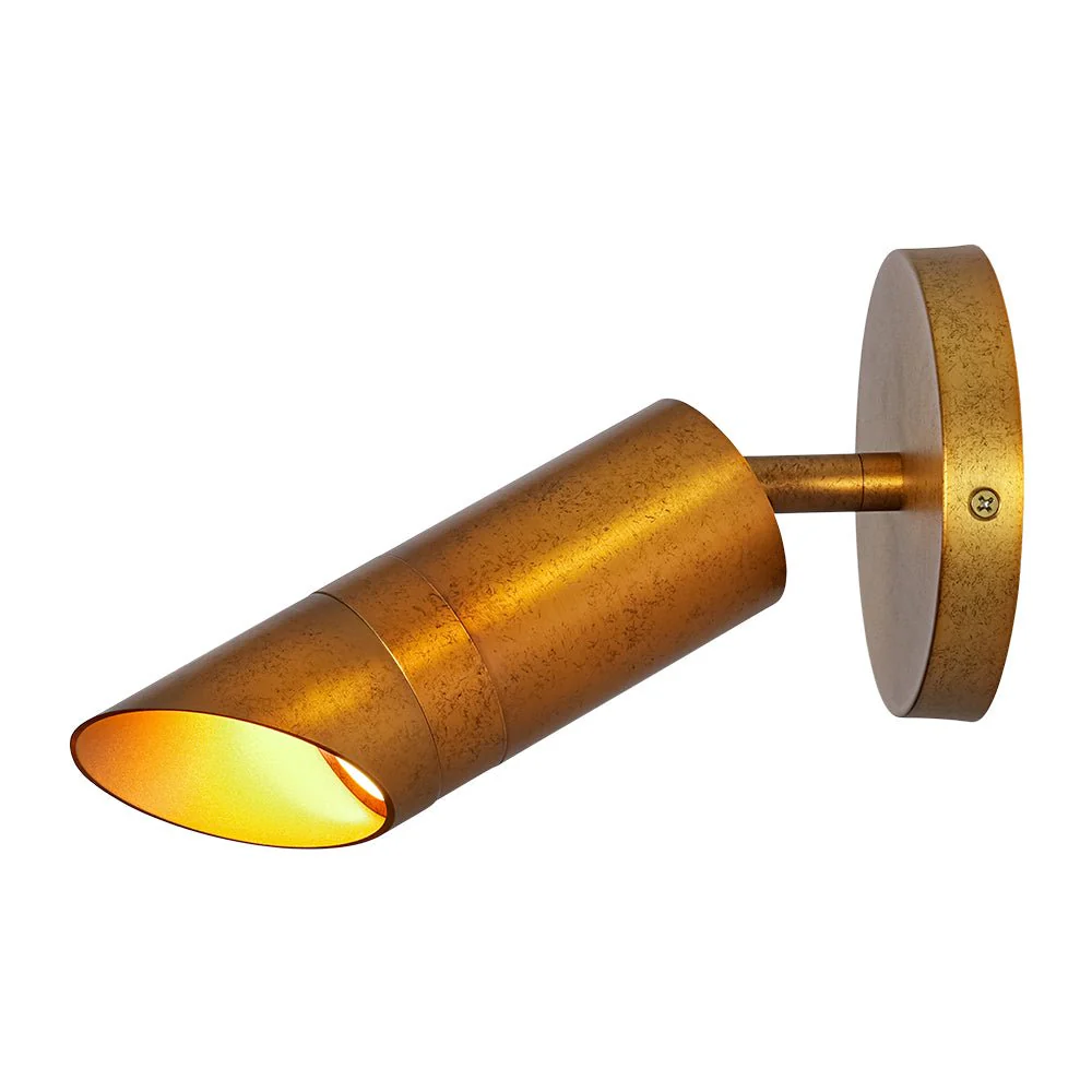 Distressed Brass Adjustable Dimmable LED Single Spotlight - Image 4