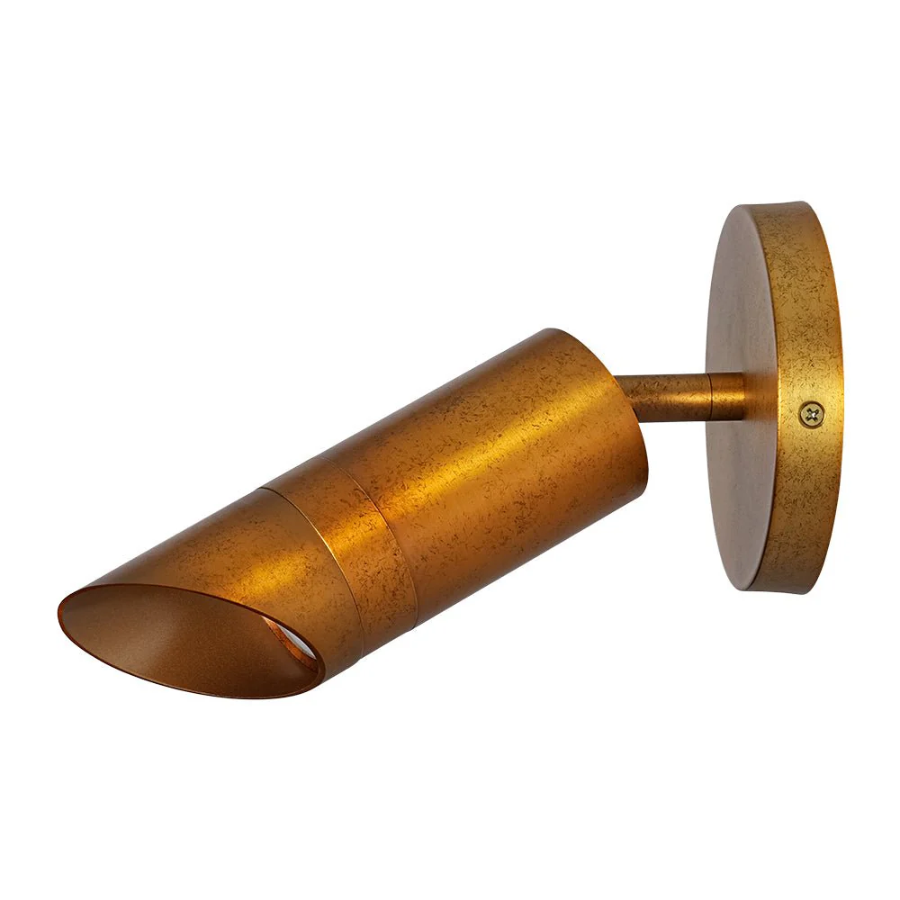 Distressed Brass Adjustable Dimmable LED Single Spotlight - Image 5