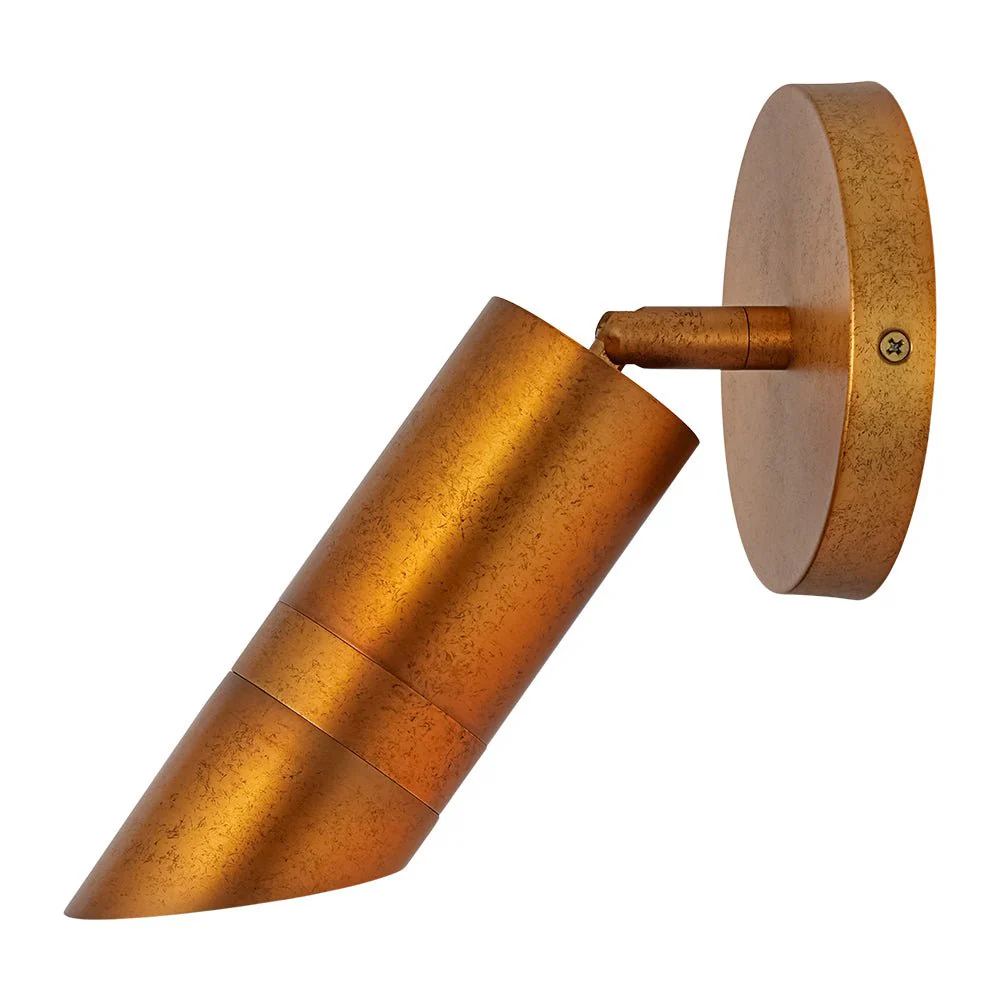 Distressed Brass Adjustable Dimmable LED Single Spotlight - Image 6