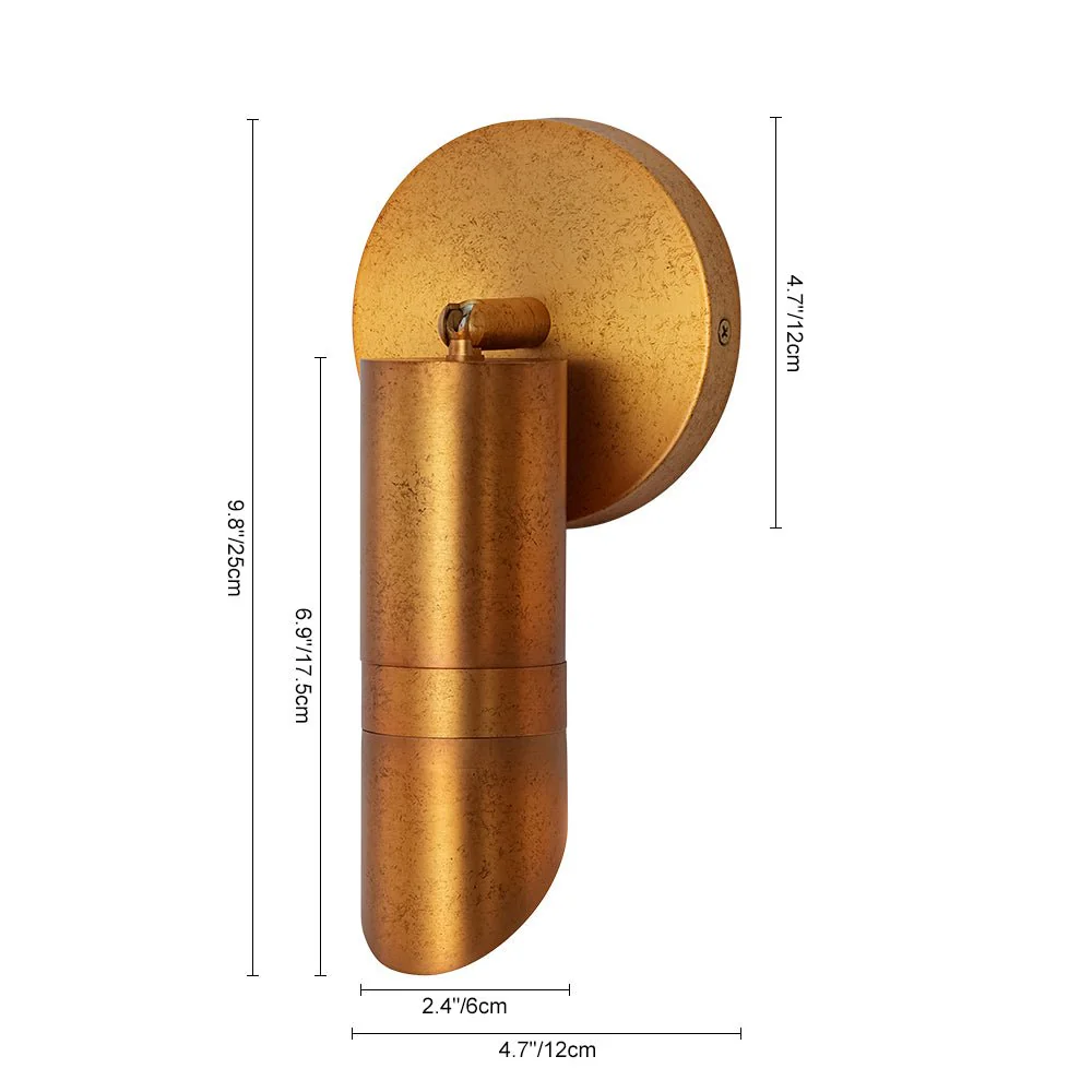 Distressed Brass Adjustable Dimmable LED Single Spotlight - Image 7