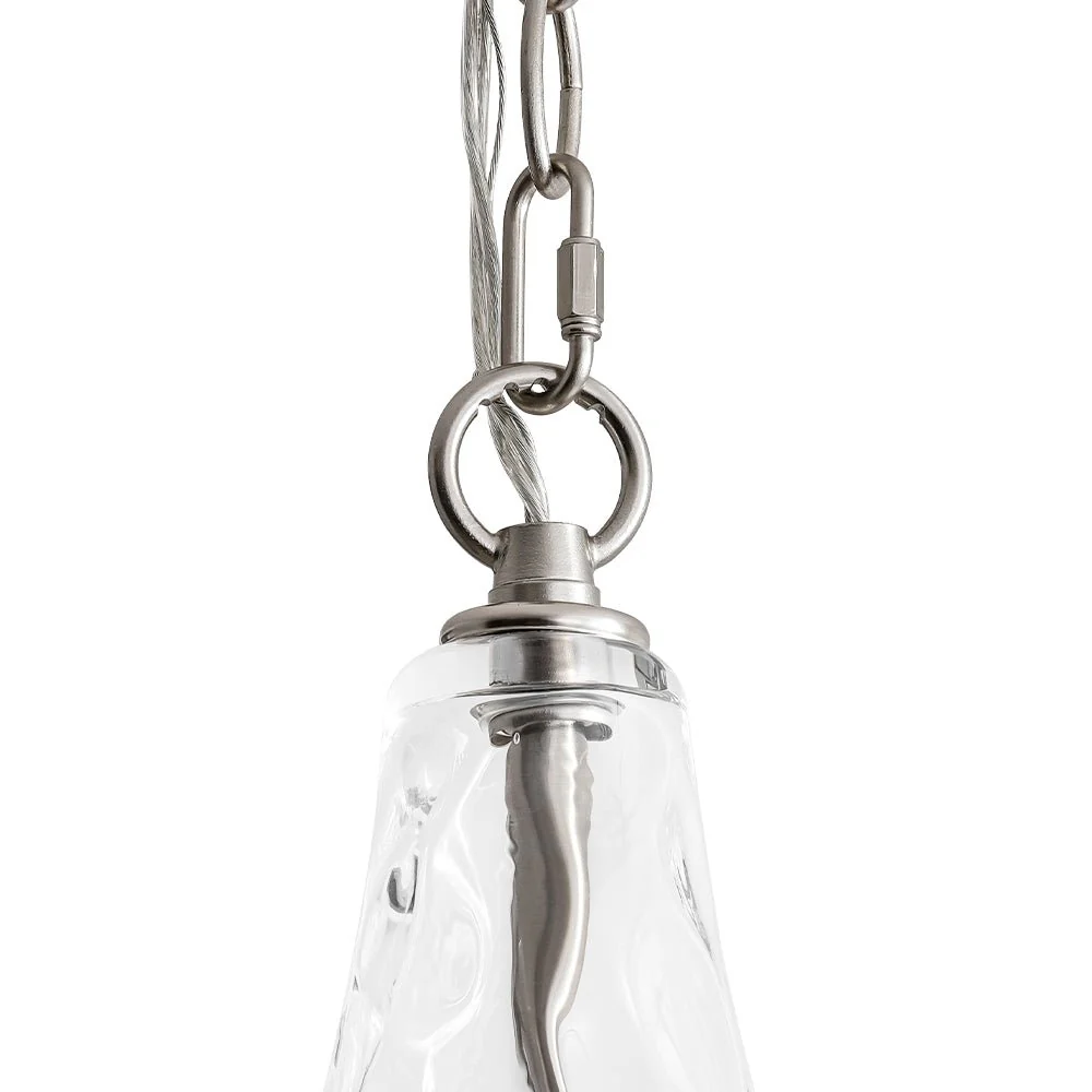 Farmhouse 1-Light Hammered Glass Bell Kitchen Pendant Light - Image 23
