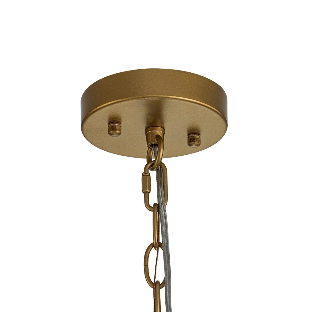 Farmhouse Clear Textured Glass Cylinder Cage Pendant - Image 16