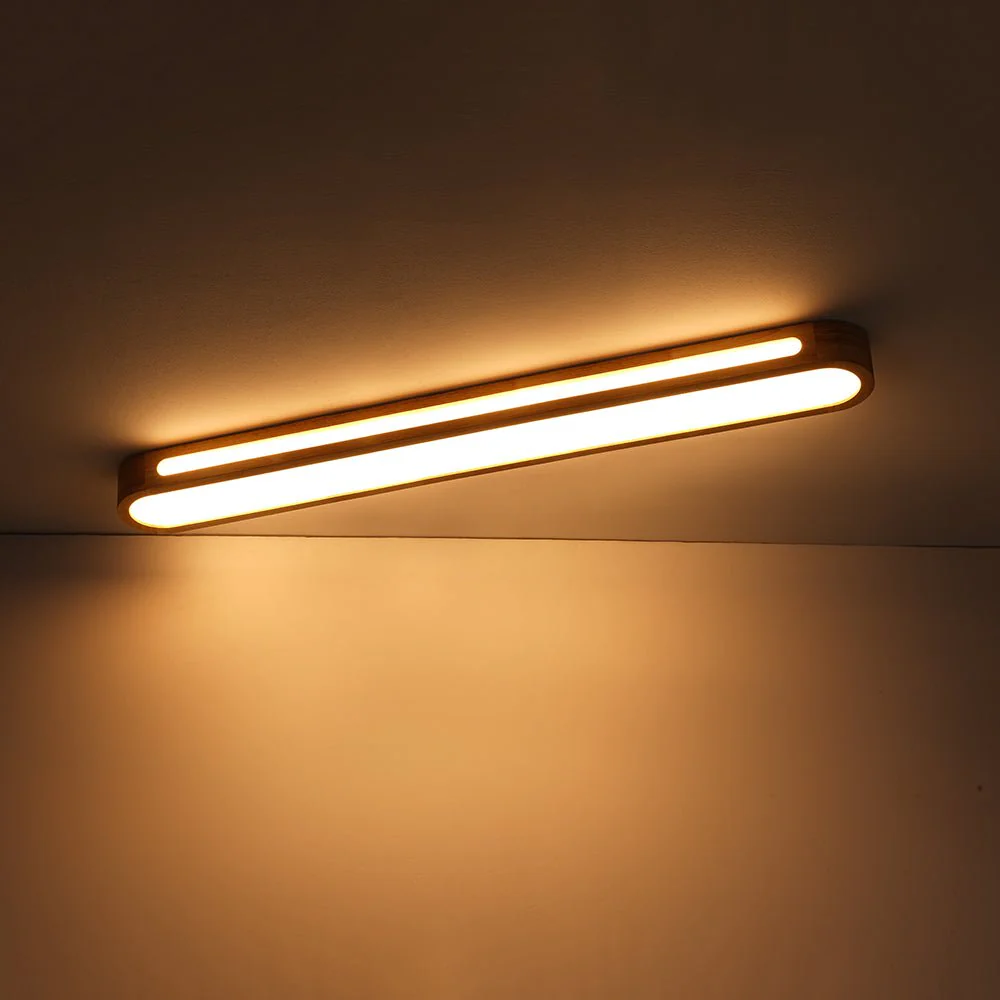 Farmhouse Dimmable LED Wood Oval Flush Mount Light - Image 23
