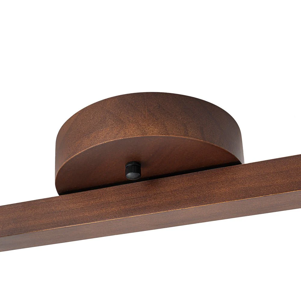 Farmhouse Walnut Wood 4-Light Linear Semi Flush Track Light - Image 10