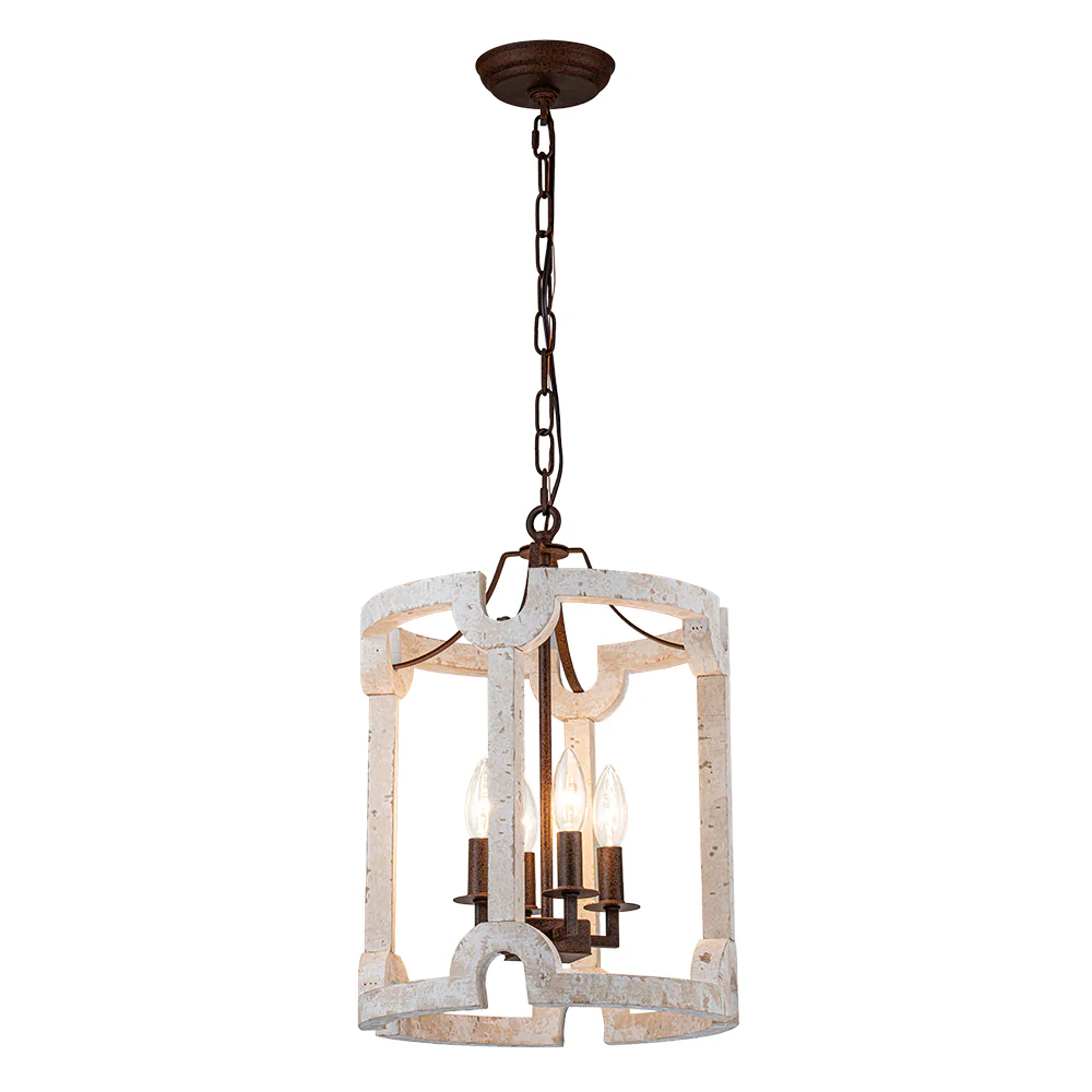 Farmhouse Wood Cylinder Pendant Light - Image 6