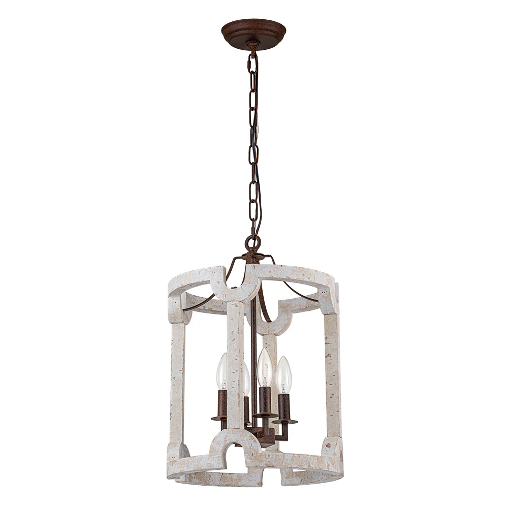 Farmhouse Wood Cylinder Pendant Light - Image 7