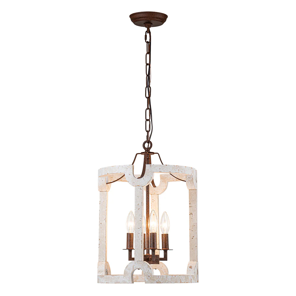 Farmhouse Wood Cylinder Pendant Light - Image 8