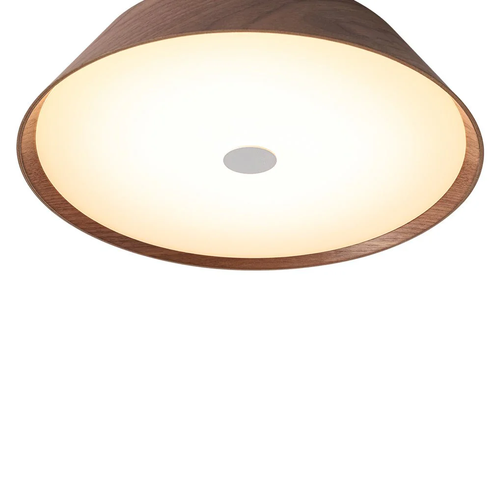 Farmhouse Wood Grain Dimmable LED Round Flush Mount Light - Image 10