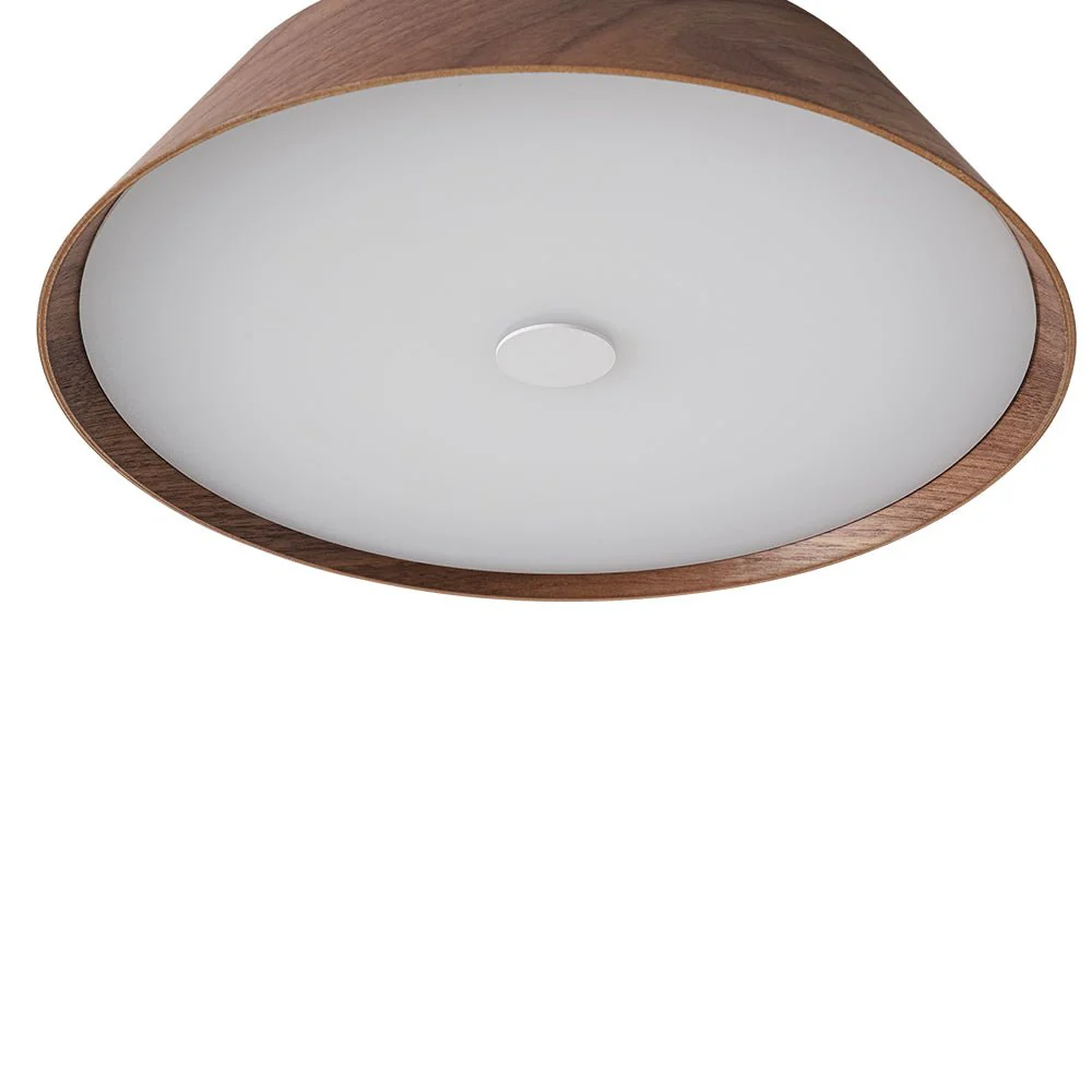 Farmhouse Wood Grain Dimmable LED Round Flush Mount Light - Image 11