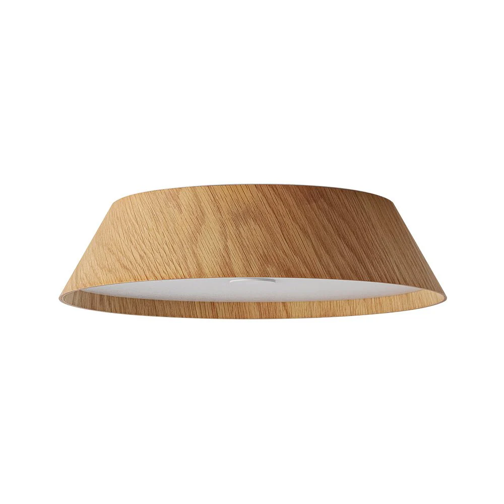 Farmhouse Wood Grain Dimmable LED Round Flush Mount Light - Image 16