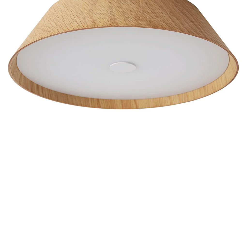 Farmhouse Wood Grain Dimmable LED Round Flush Mount Light - Image 24