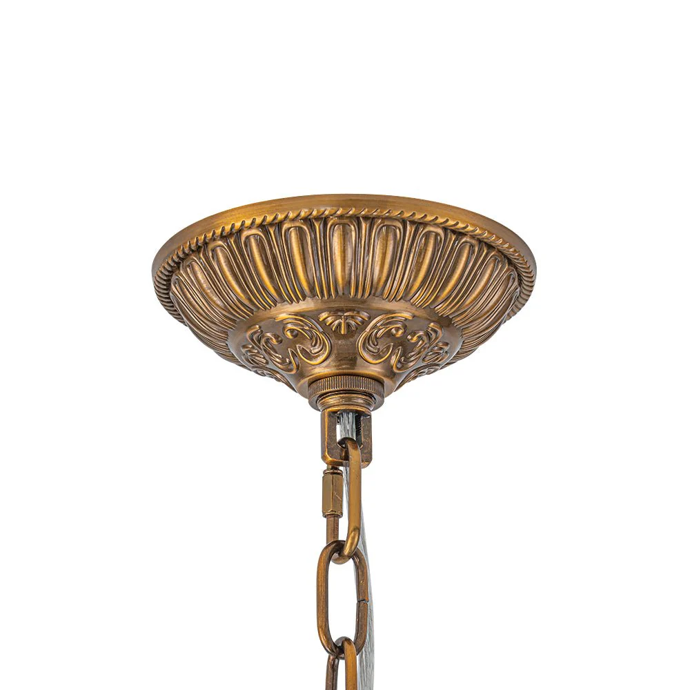 French Antique Brass Crystal Globe Chandelier - Image 32