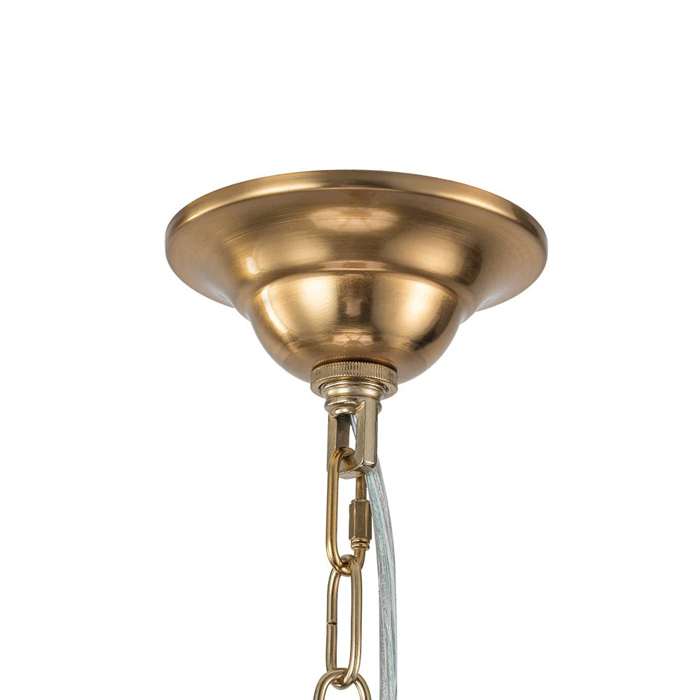 French Classic Brass Scrolling Candle Style Chandelier - Image 11