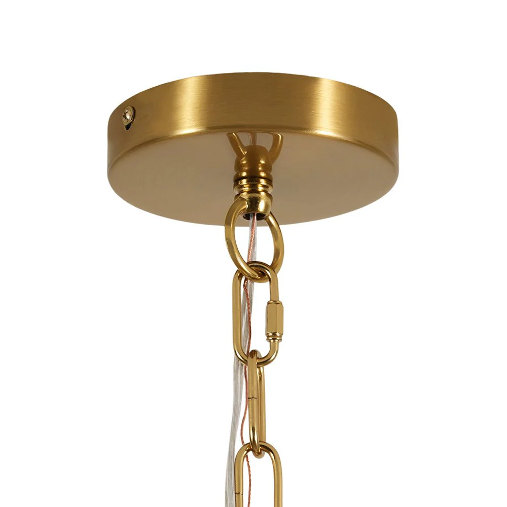 French Country Brown Woven Rope Wide Drum Semi Flush Chandelier - Image 17