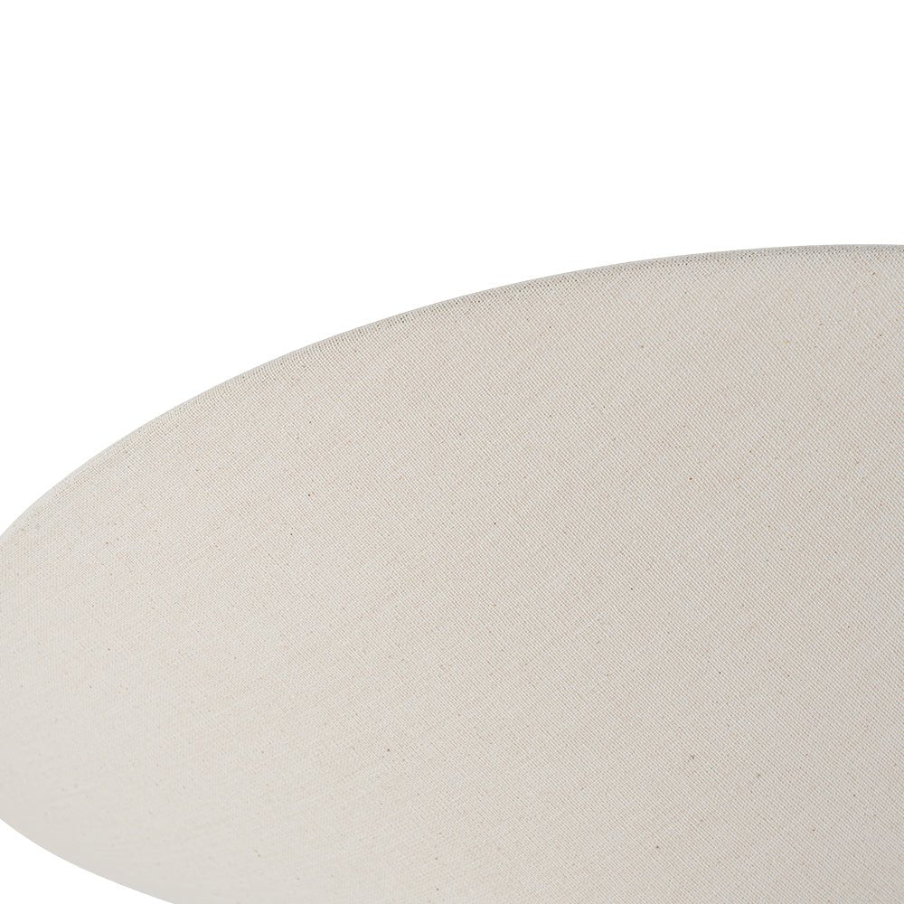 French Country Ivory Linen Conical Cage Semi Flush Mount - Image 12