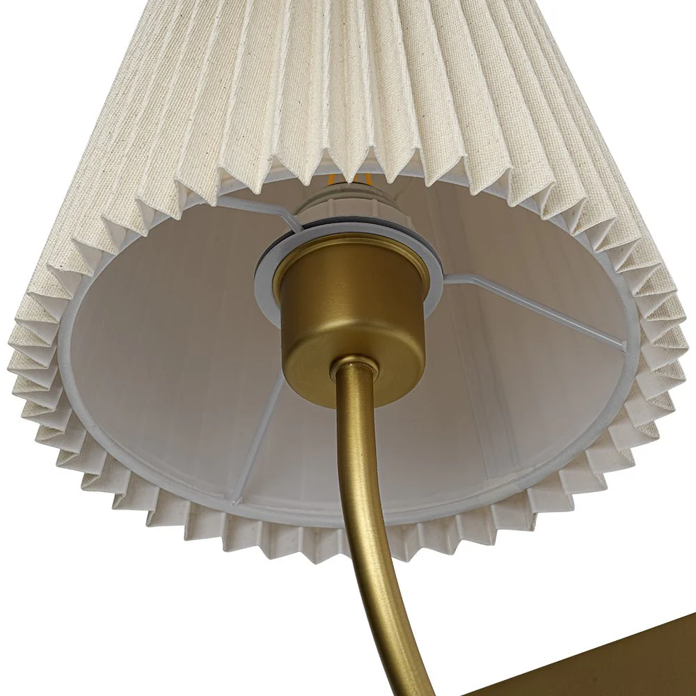 French Elegant 1-Light Pleated Fabric Wall Lamp - Image 14
