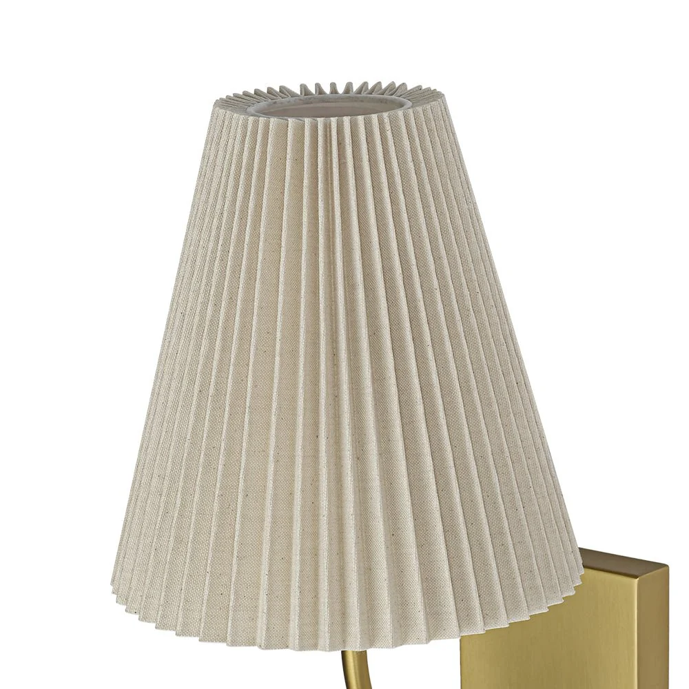 French Elegant 1-Light Pleated Fabric Wall Lamp - Image 17