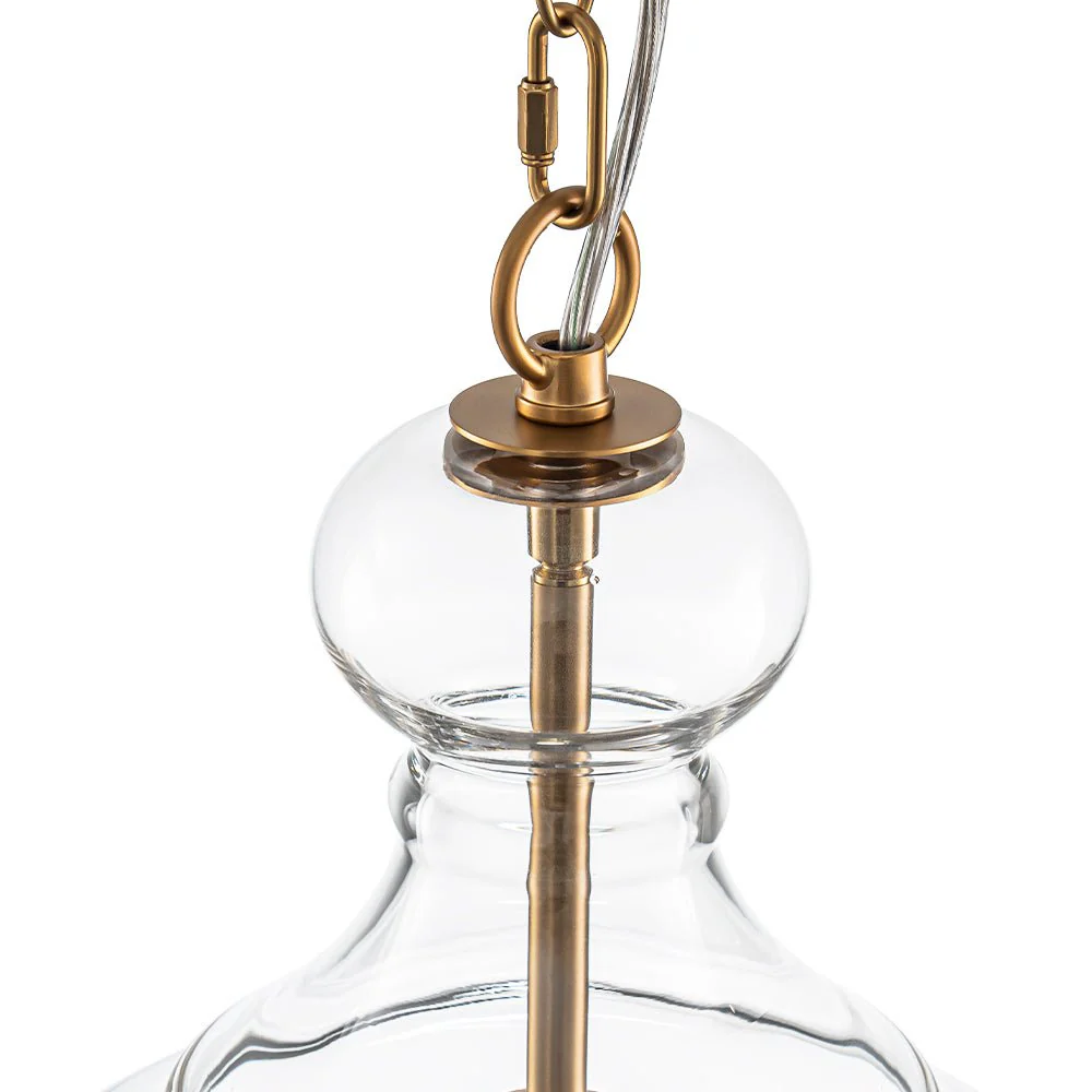 French Farmhouse 1-Light Glass Bell Kitchen Pendant Light - Image 11