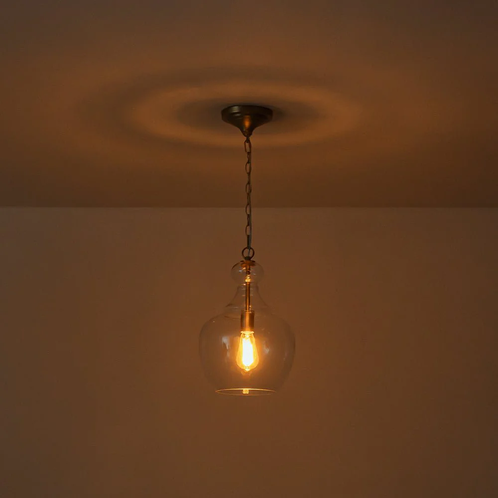 French Farmhouse 1-Light Glass Bell Kitchen Pendant Light - Image 13
