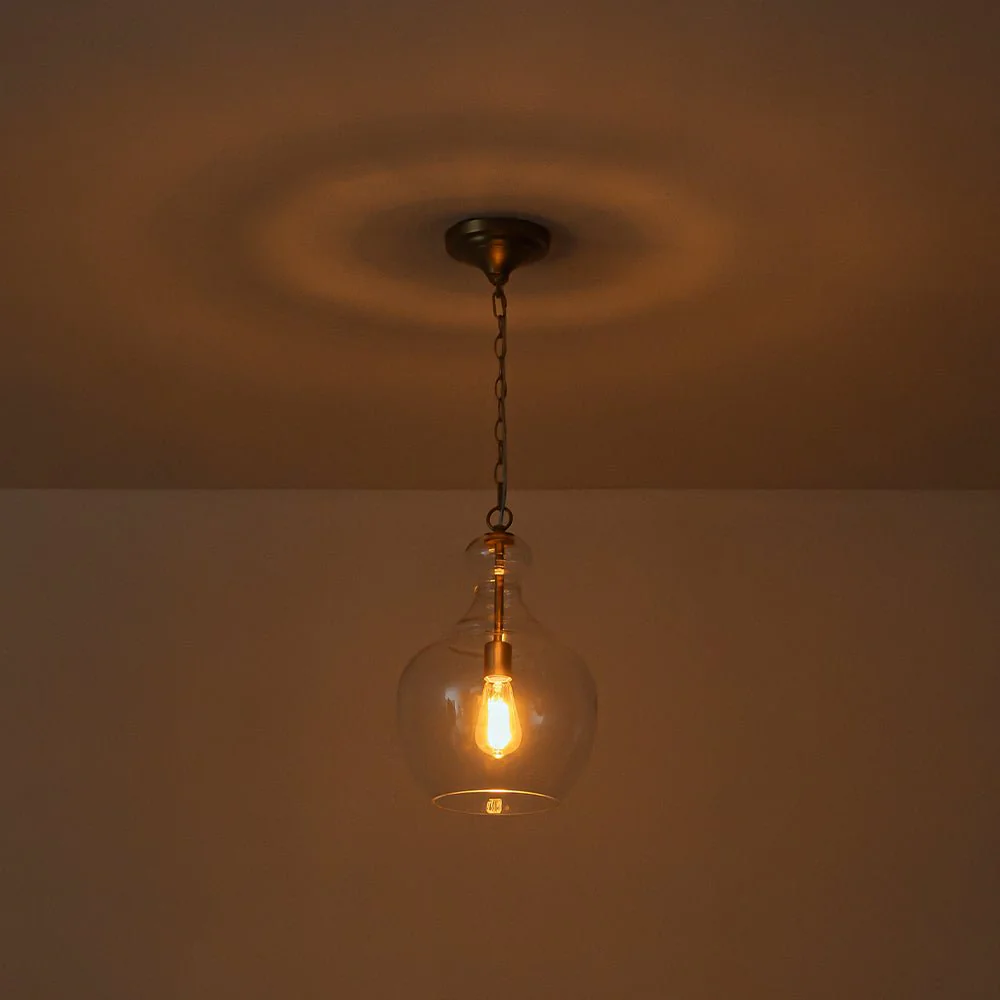 French Farmhouse 1-Light Glass Bell Kitchen Pendant Light - Image 14