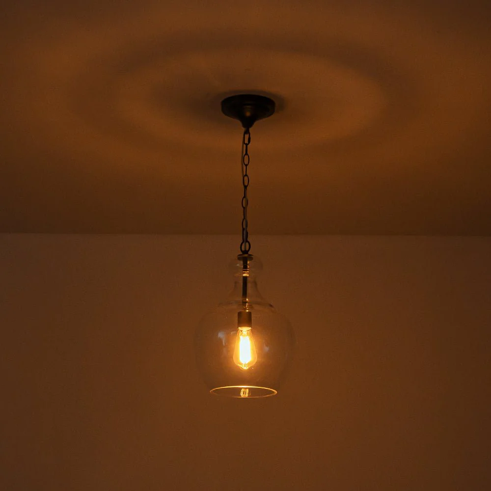 French Farmhouse 1-Light Glass Bell Kitchen Pendant Light - Image 16
