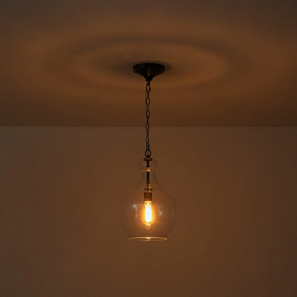 French Farmhouse 1-Light Glass Bell Kitchen Pendant Light - Image 17