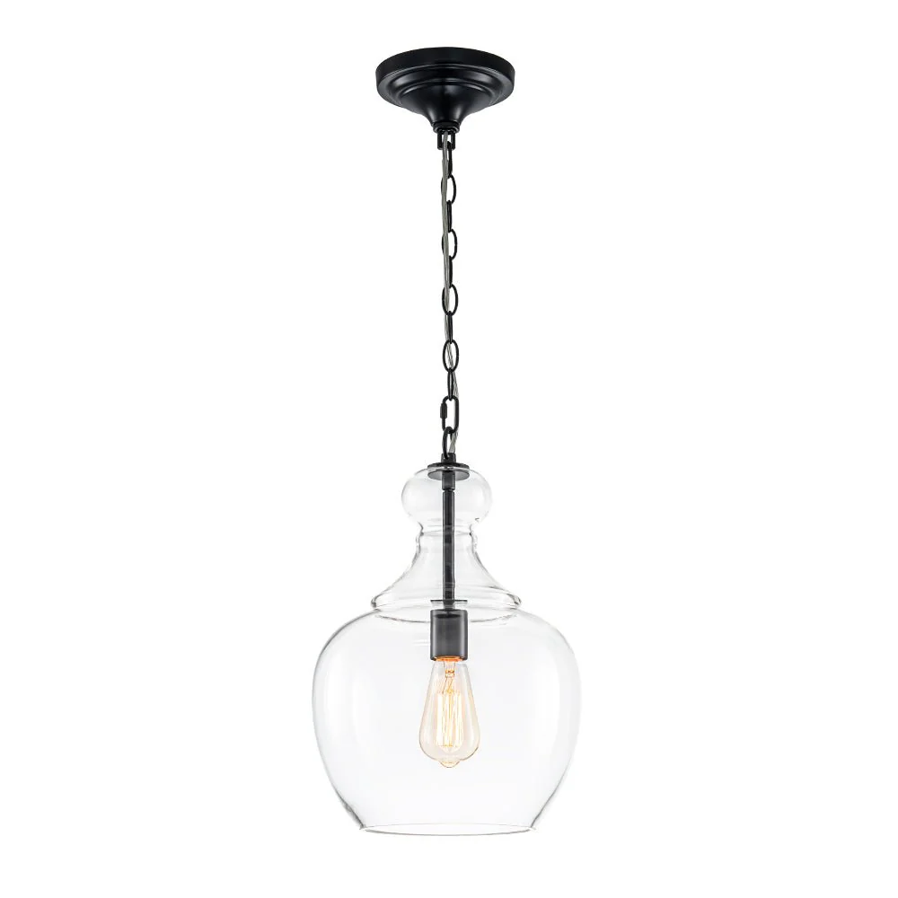 French Farmhouse 1-Light Glass Bell Kitchen Pendant Light - Image 18