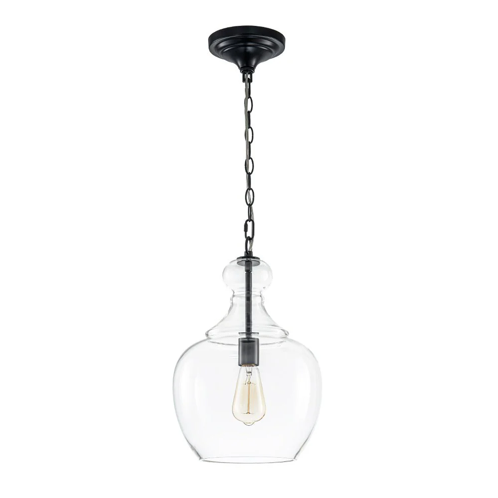 French Farmhouse 1-Light Glass Bell Kitchen Pendant Light - Image 19