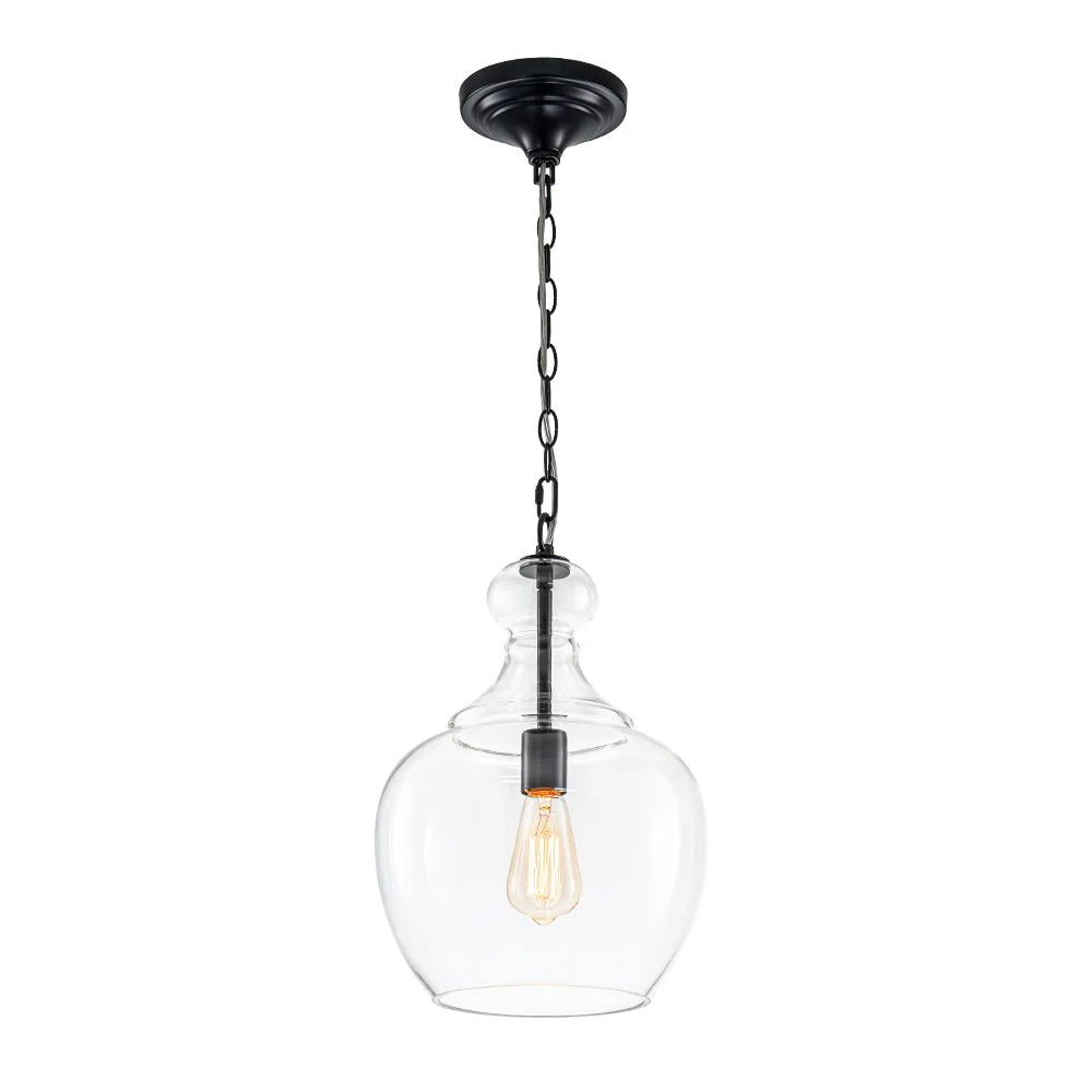 French Farmhouse 1-Light Glass Bell Kitchen Pendant Light - Image 20
