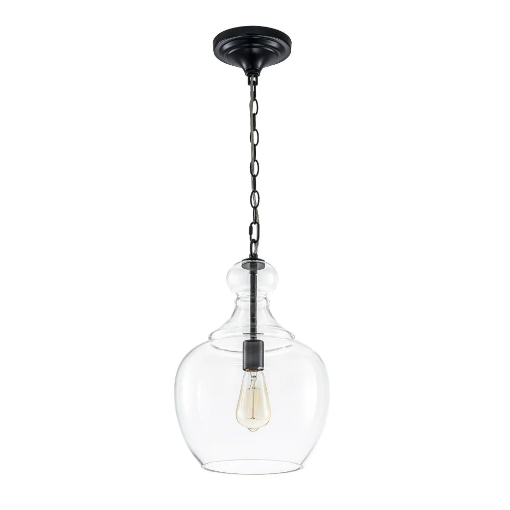 French Farmhouse 1-Light Glass Bell Kitchen Pendant Light - Image 21
