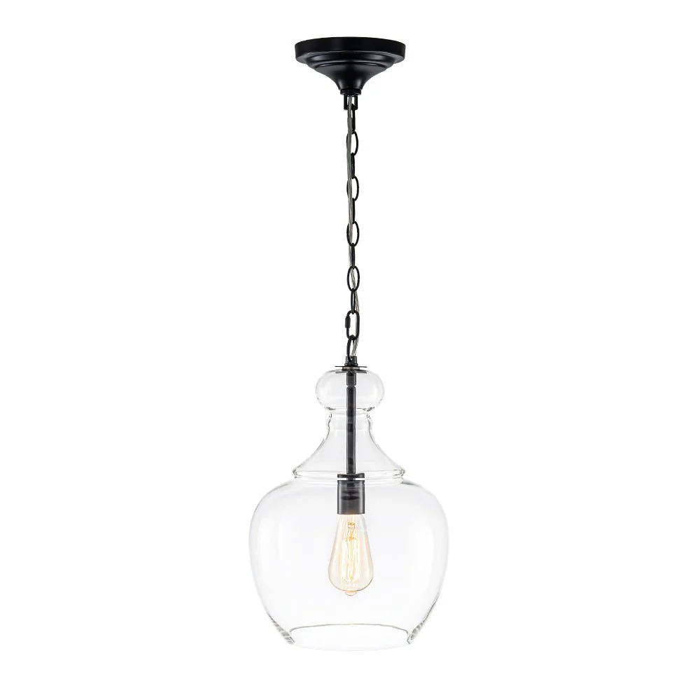 French Farmhouse 1-Light Glass Bell Kitchen Pendant Light - Image 22