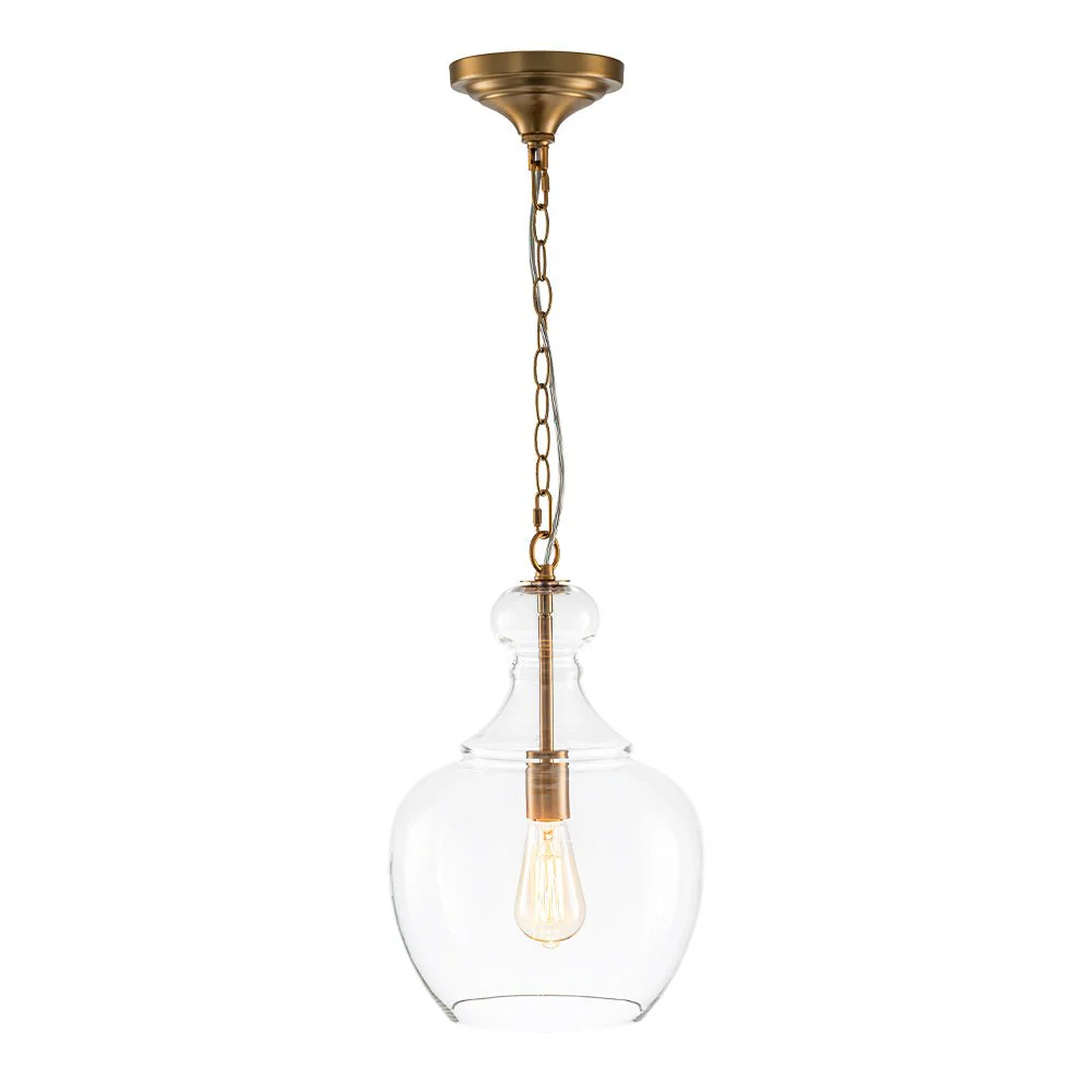 French Farmhouse 1-Light Glass Bell Kitchen Pendant Light - Image 7