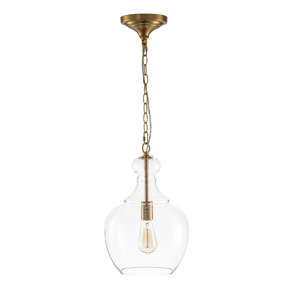 French Farmhouse 1-Light Glass Bell Kitchen Pendant Light - Image 8